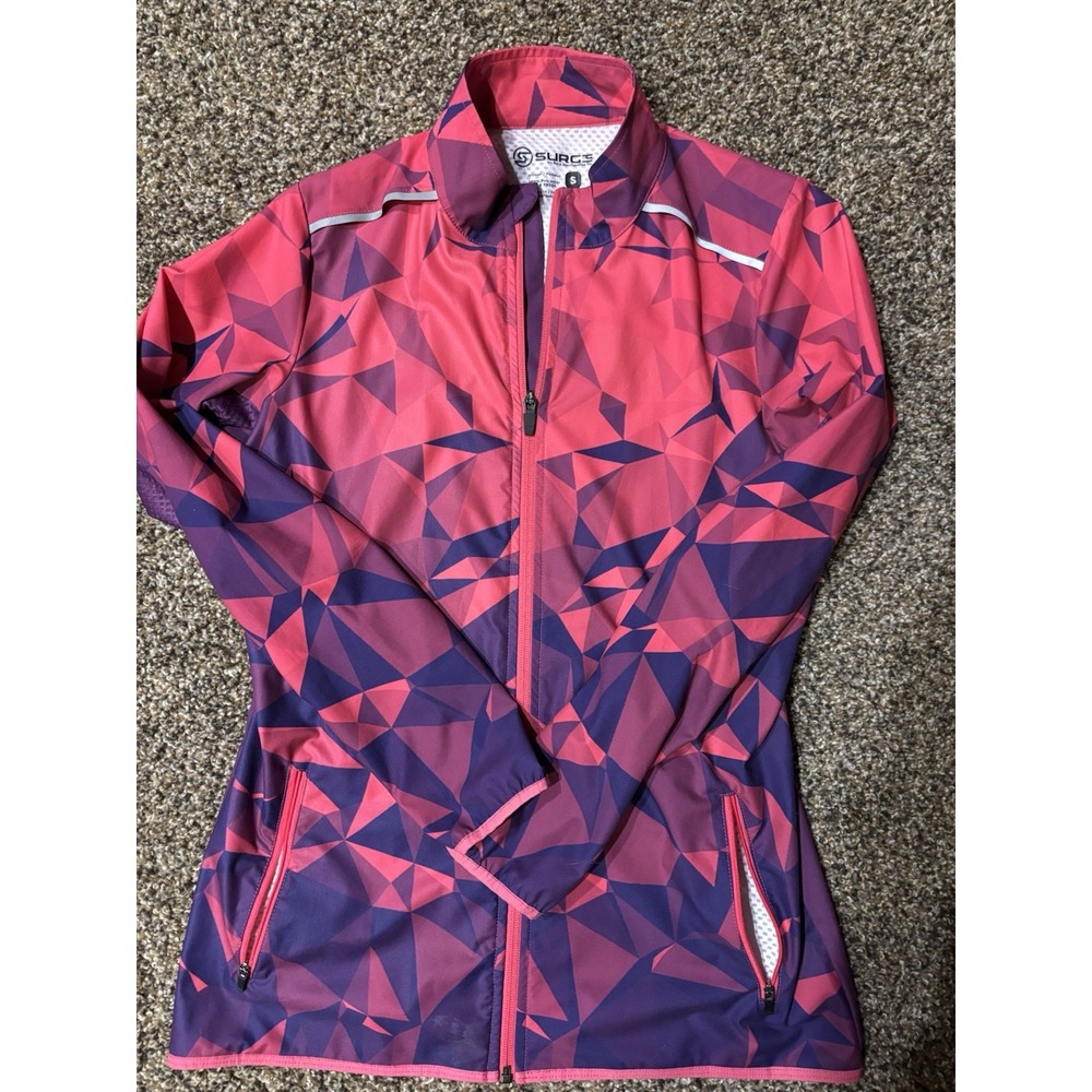 SURGE Women's Full Zip Bright Pink purple Size Small‎ Athletic Jacket